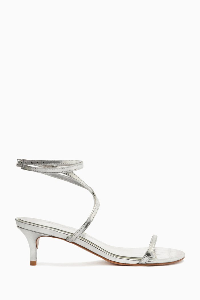 

Sherry 48 Sandals in Metallic Leather, Silver