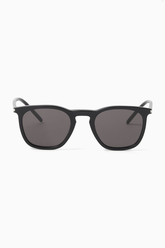 

Square Sunglasses in Recycled Acetate, Black
