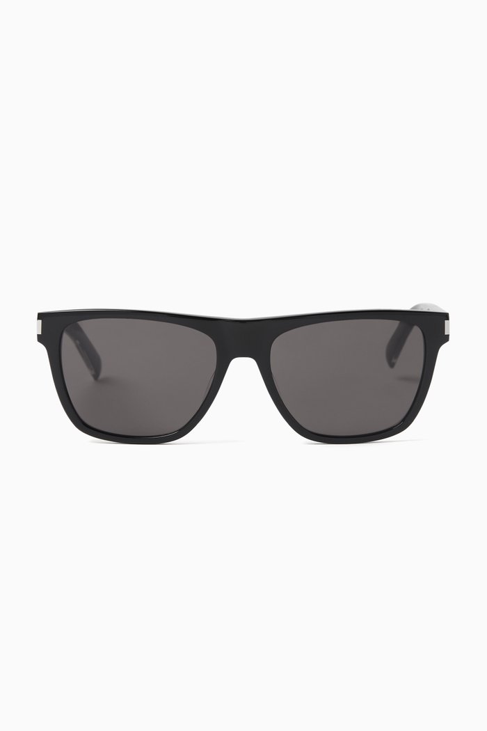 

Square Sunglasses in Recycled Acetate, Black
