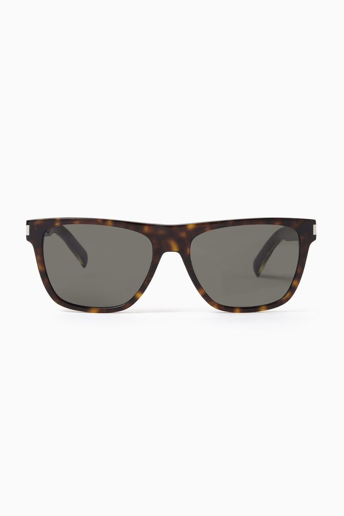 

Square Sunglasses in Recycled Acetate, Brown