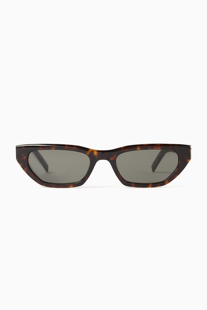 

Monogram Rectangle Sunglasses in Recycled Acetate, Brown