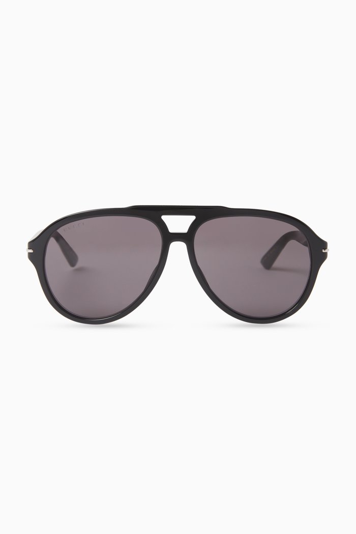 

Navigator Sunglasses in Recycled Acetate, Black