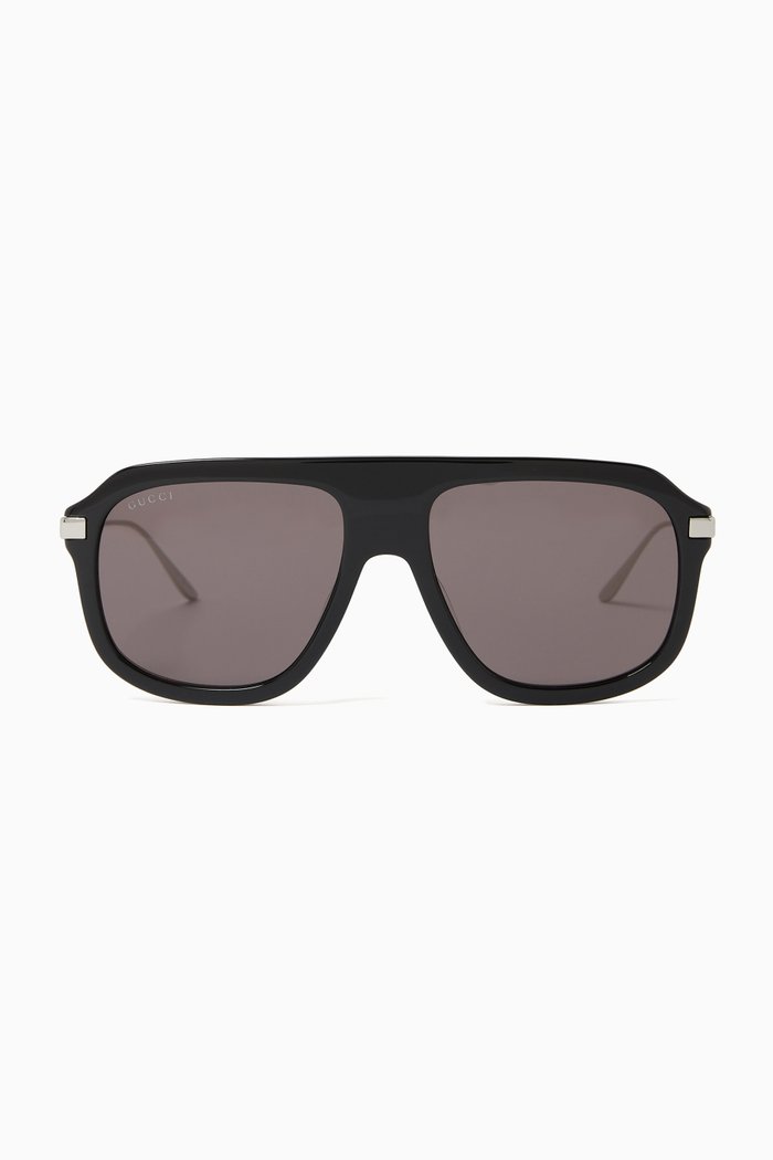 

Pilot Sunglasses in Acetate, Black