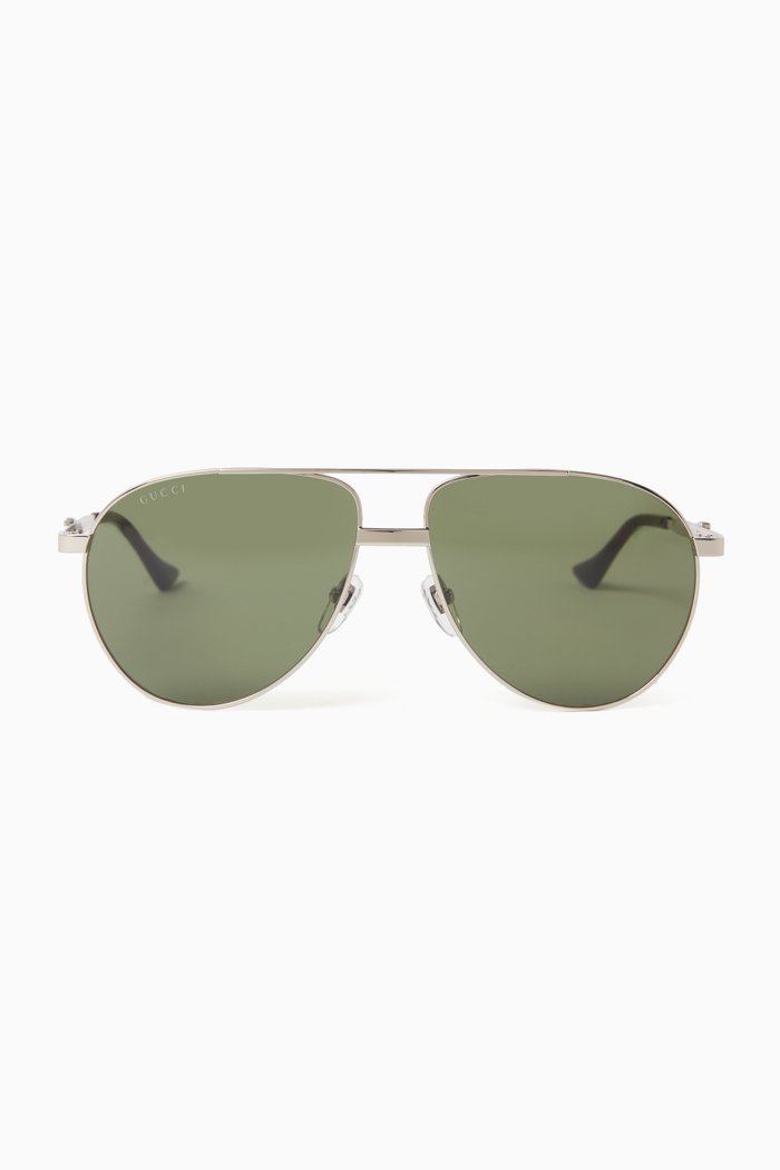 

Aviator Sunglasses in Metal, Silver