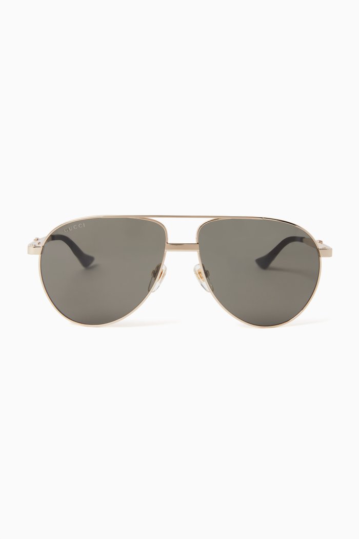 Aviator Sunglasses in Metal, Gold