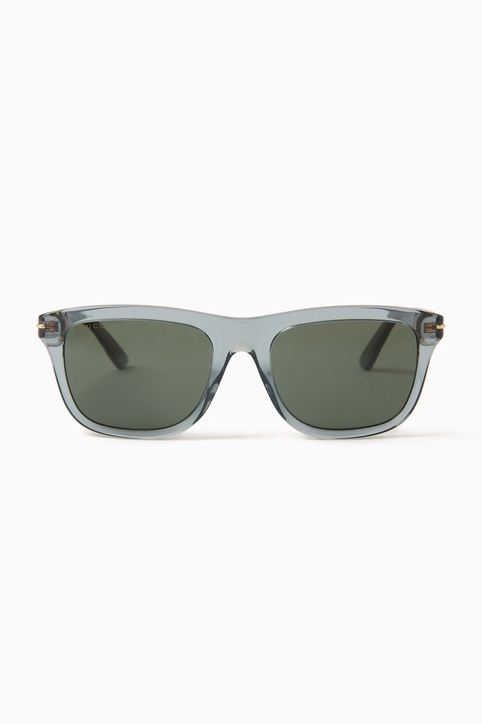 

Transparent Sunglasses in Recycled Acetate, Blue