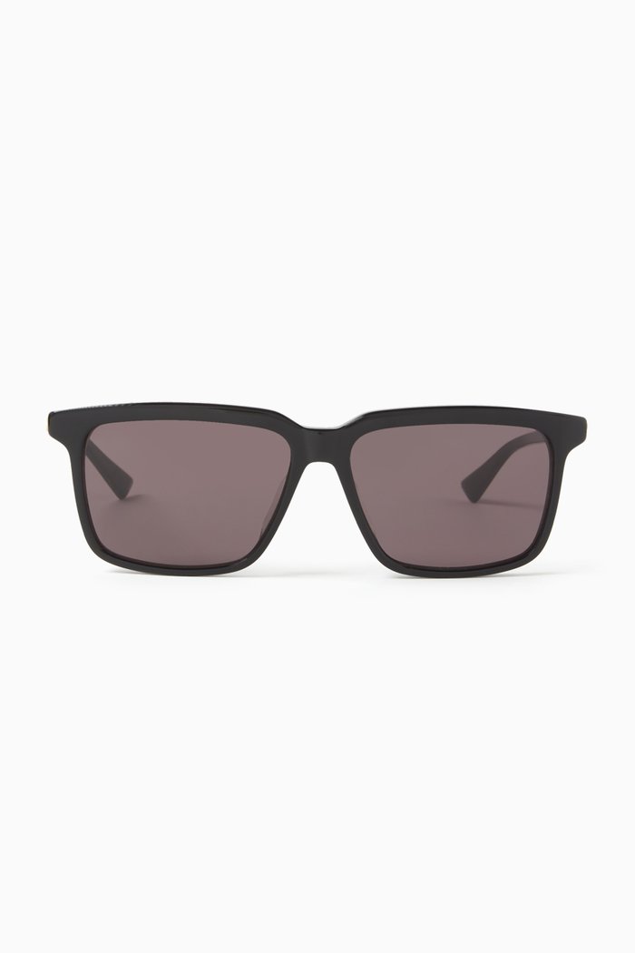 

Rectangular Sunglasses in Acetate, Black