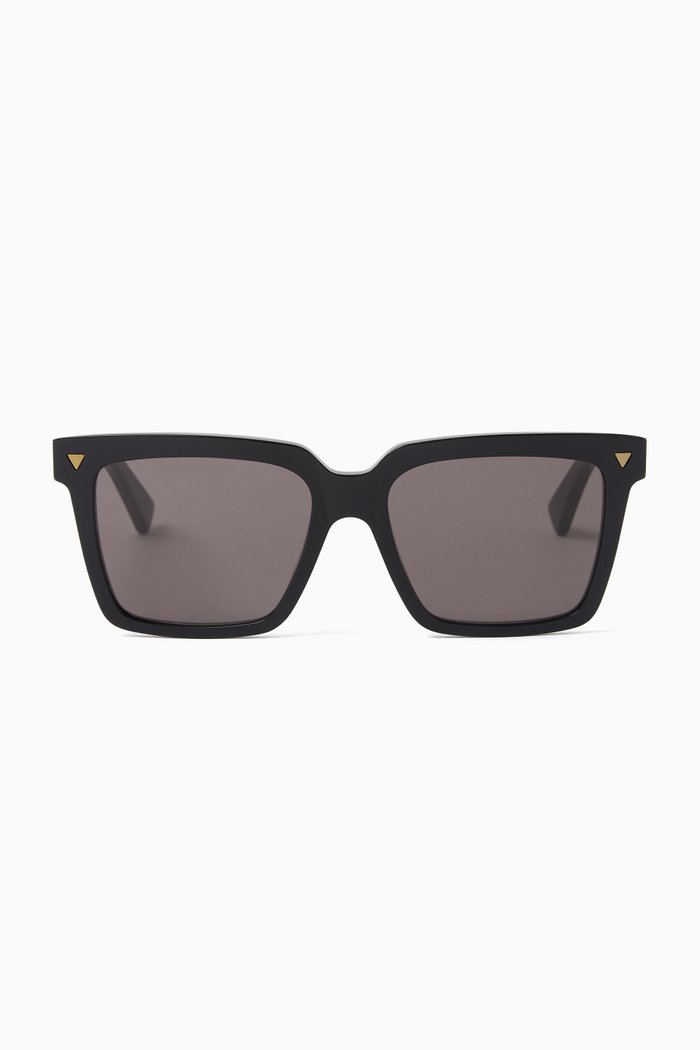 

Square Sunglasses in Recycled Acetate, Black
