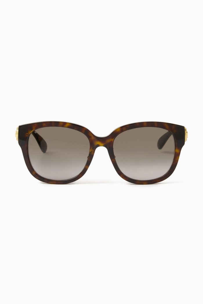 Square Sunglasses in Recycled Acetate, Black