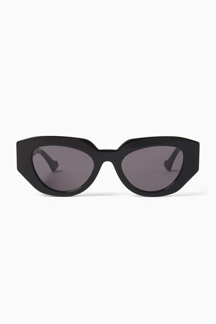 

Geometric Sunglasses in Recycled Acetate, Black