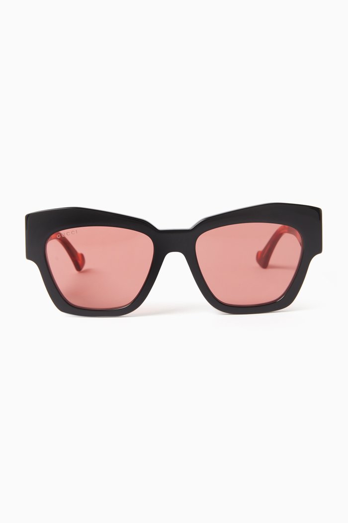 

Square-eye Sunglasses in Acetate, Pink