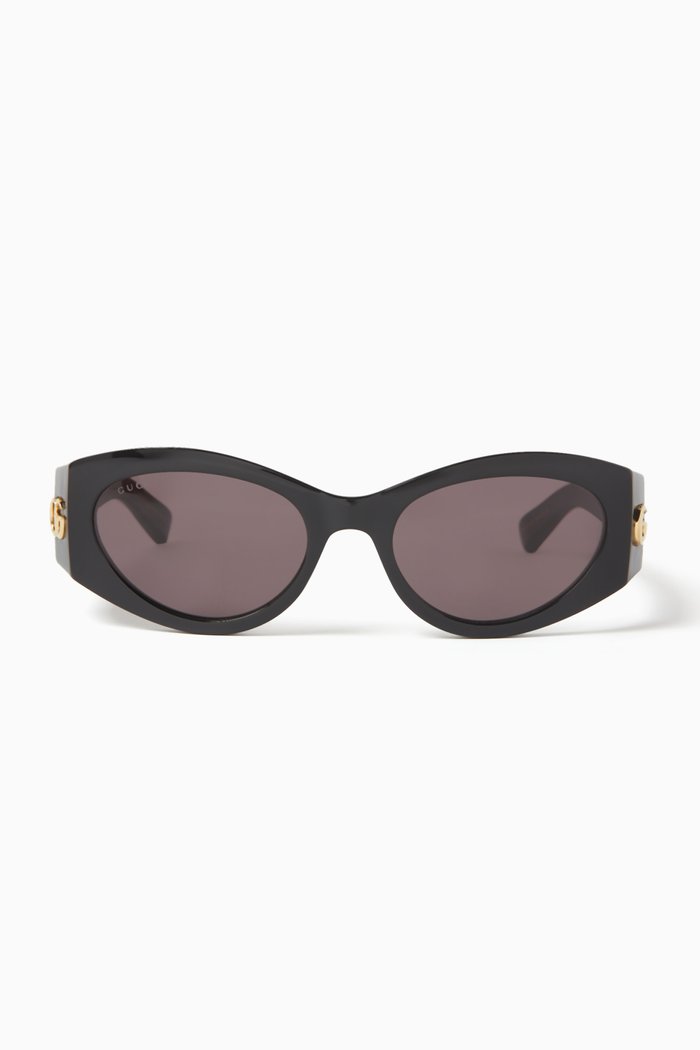 

Cat-eye Sunglasses in Acetate, Black
