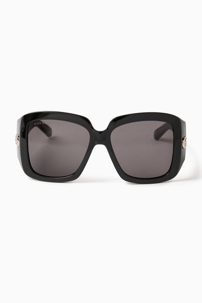 

Square Sunglasses in Acetate, Black