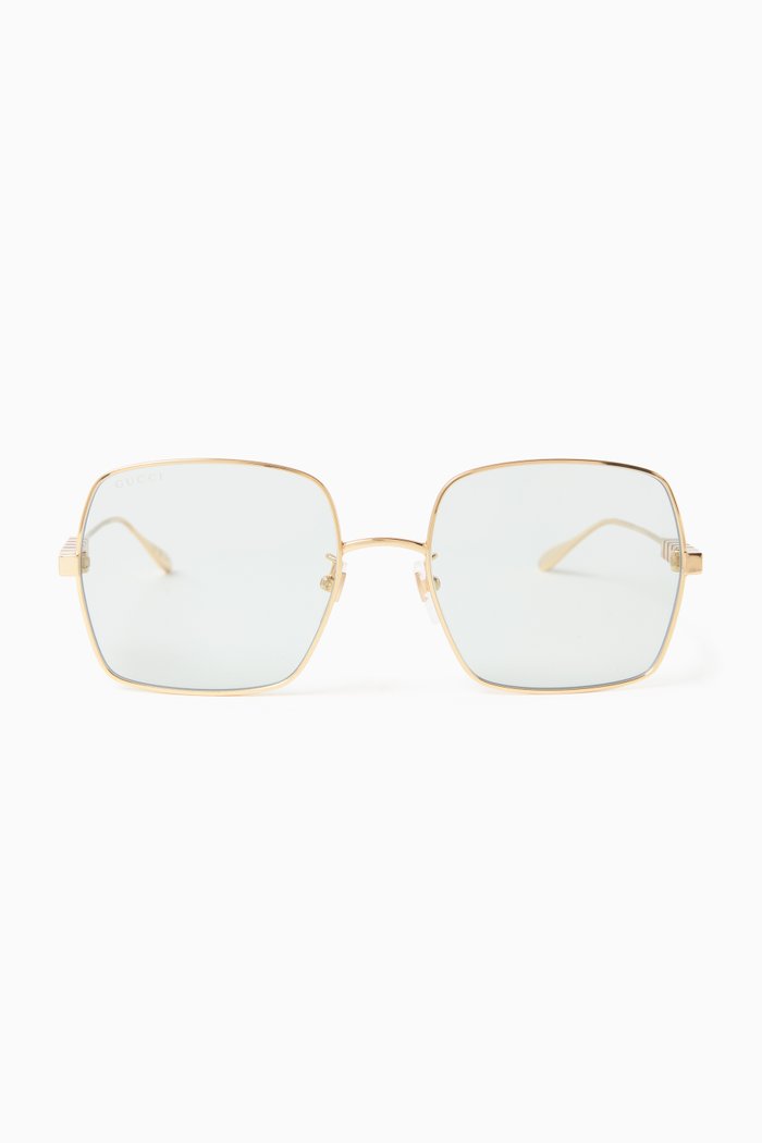 

Square-eye Sunglasses in Metal, Gold