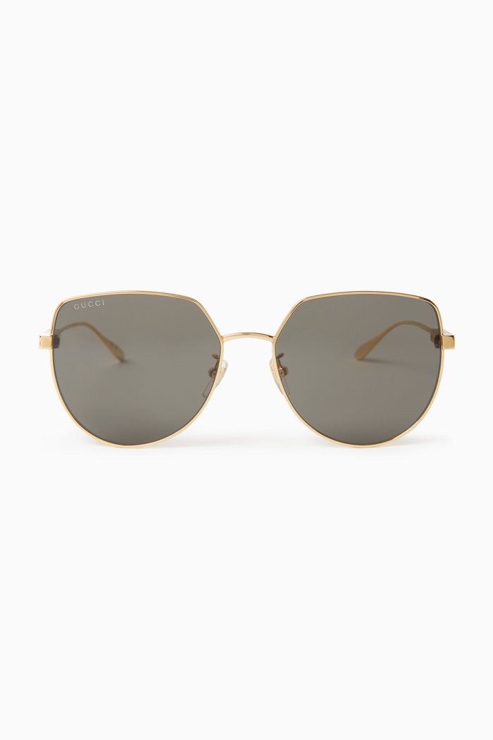 

Square-eye Sunglasses in Metal, Black