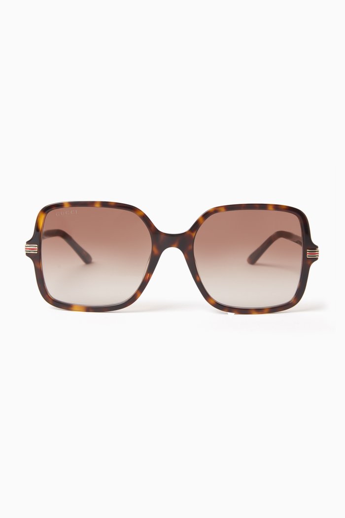 

Rectangle-eye Sunglasses in Recycled Acetate, Black