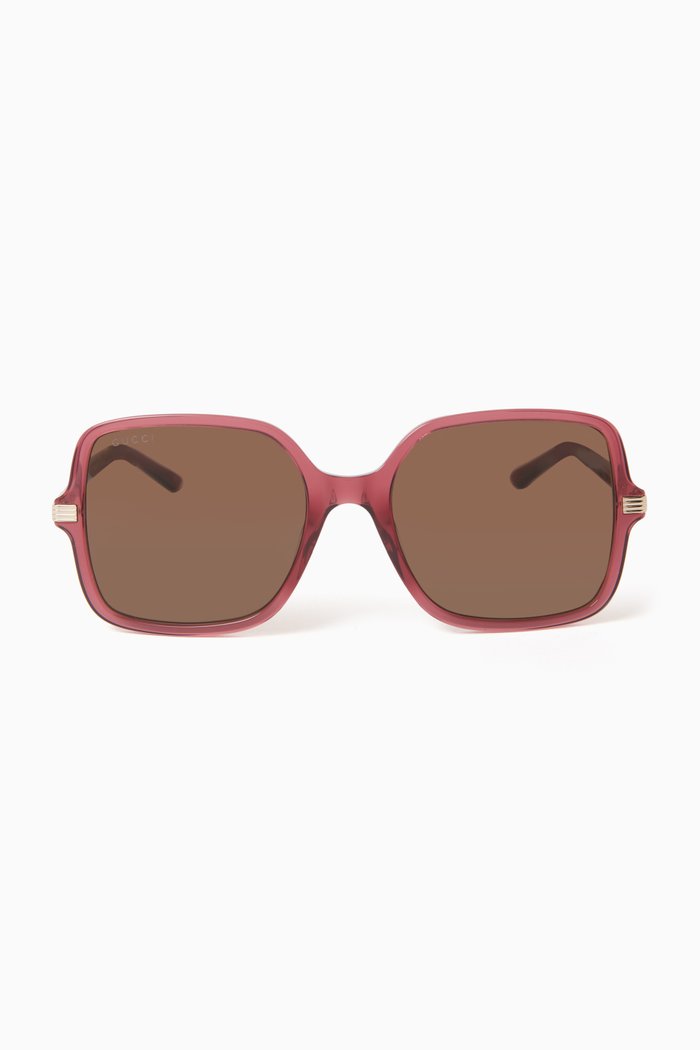 

Rectangle-eye Sunglasses in Recycled Acetate, Black