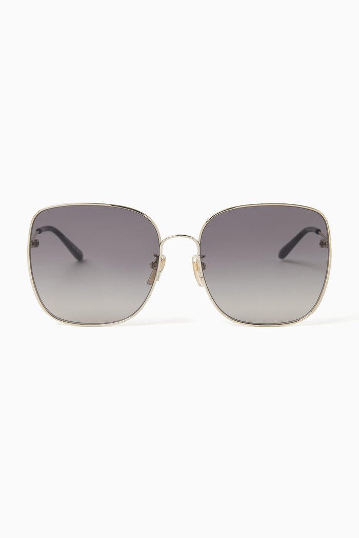 

Square Sunglasses in Metal, Gold