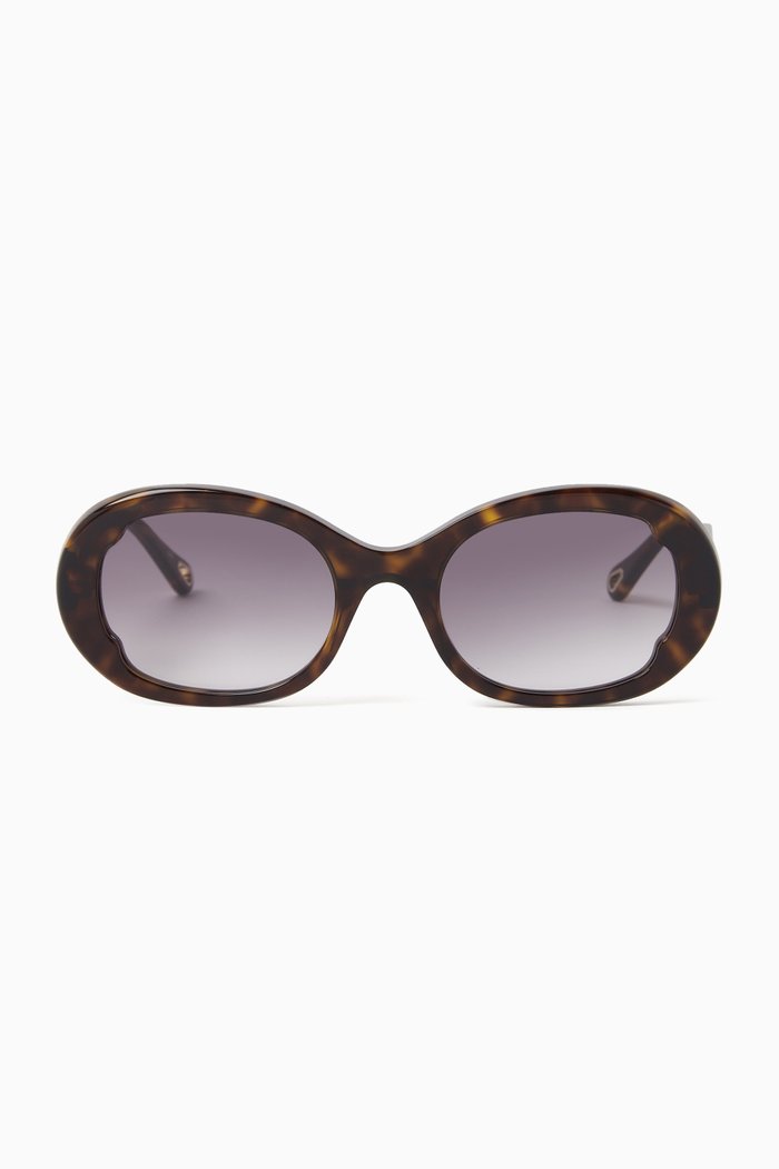 

Oval Sunglasses in Bio Acetate, Black