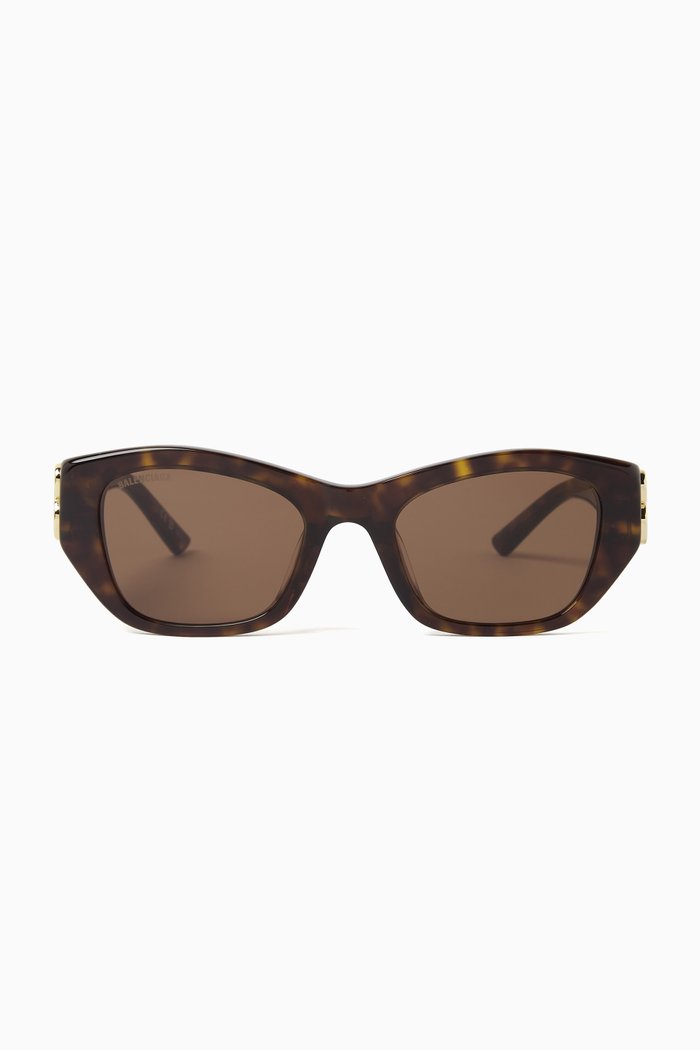 

Rectangular Sunglasses in Acetate, Brown