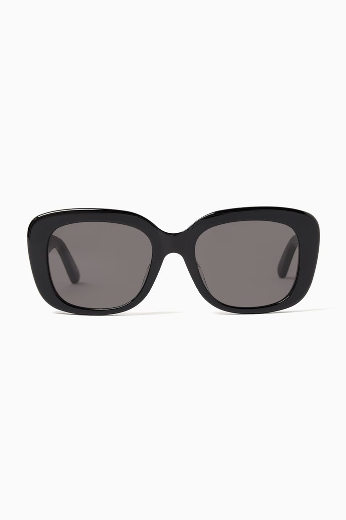 

Square Sunglasses in Recycled Acetate, Black