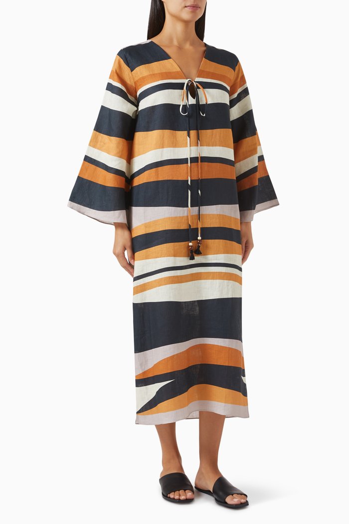 

Beatrice Tunic Dress in Linen, Multicolour