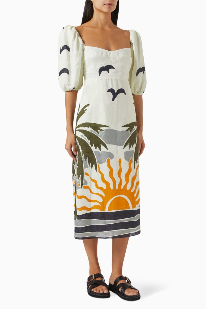 

Striped Uti Midi Dress in Tencel, Multicolour