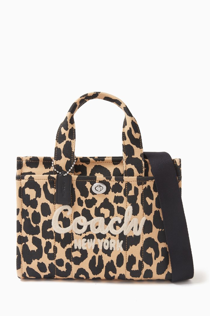 

Cargo Tote 26 in Canvas & Recycled Leather, Brown