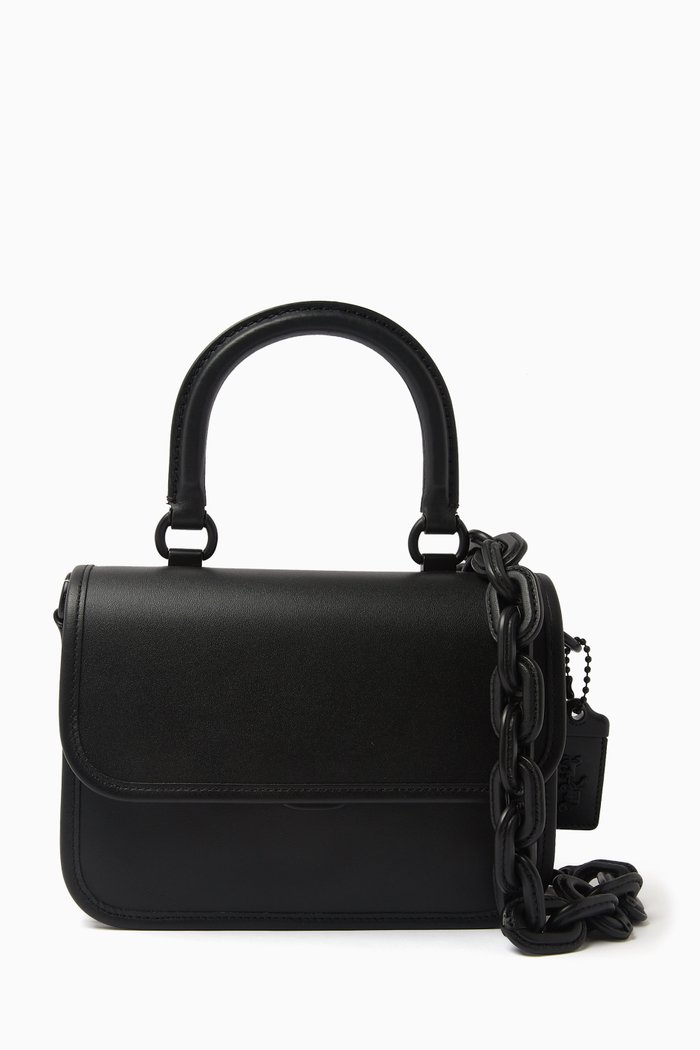 Rogue Top Handle Bag in Glovetanned Leather, Black