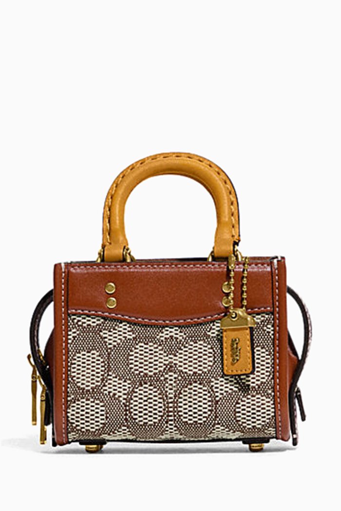 

Rogue 12 Bag in Signature Jacquard & Leather, Brown