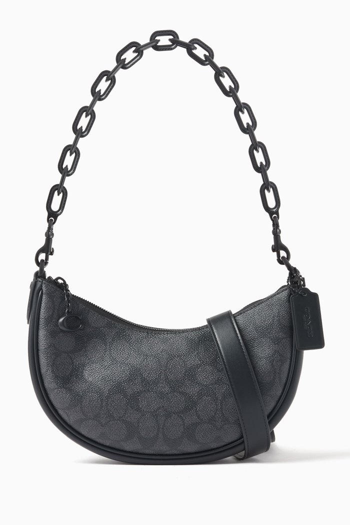 

Mira Shoulder Bag in Signature Canvas, Black