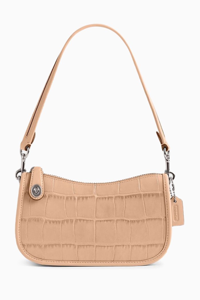 

Swinger 20 Bag in Croc-embossed Leather, Pink