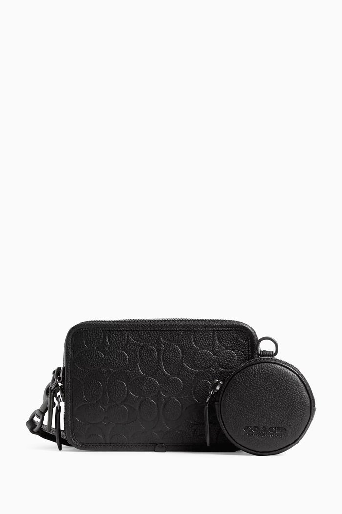 

Charter Crossbody Bag in Signature Pebbled Leather, Black