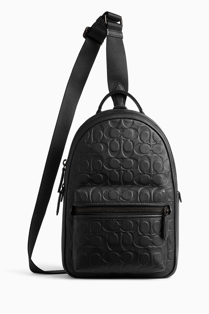 

Charter Pack in Signature Pebbled Leather, Black