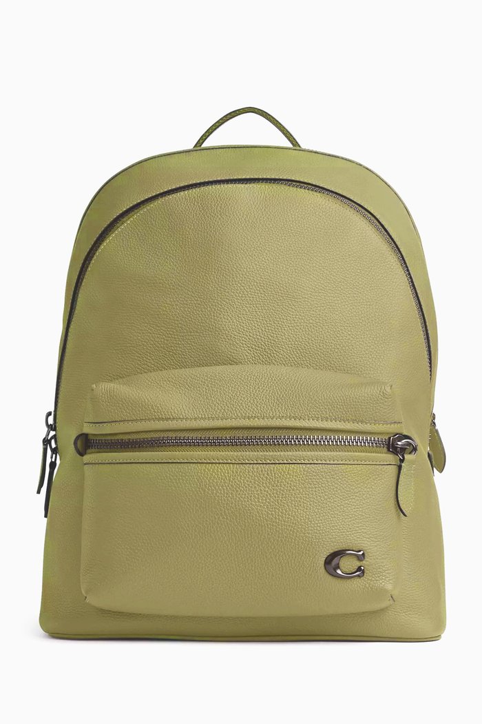 

Charter Backpack in Polished Pebble Leather, Green