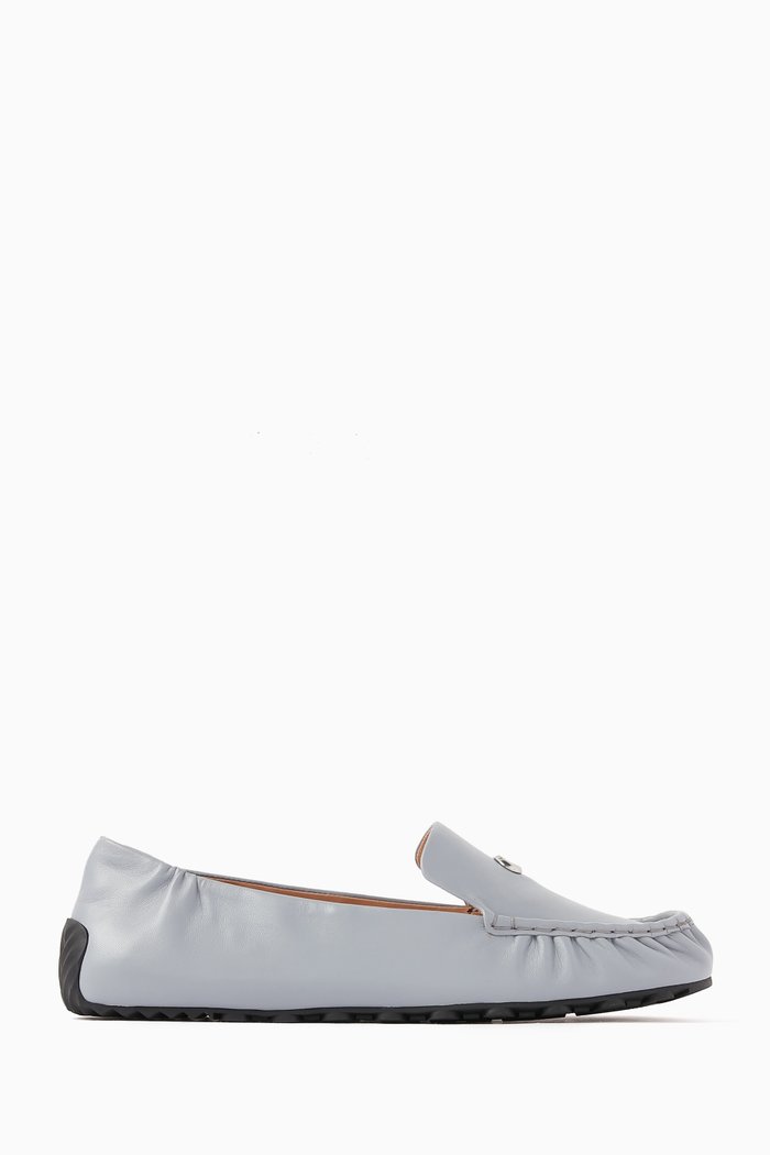 Ronnie Loafers in Leather, Grey