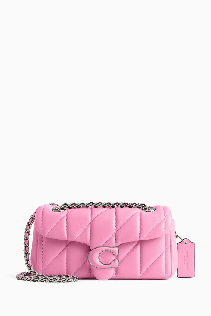 

Tabby 20 Quilted Shoulder Bag in Nappa, Pink