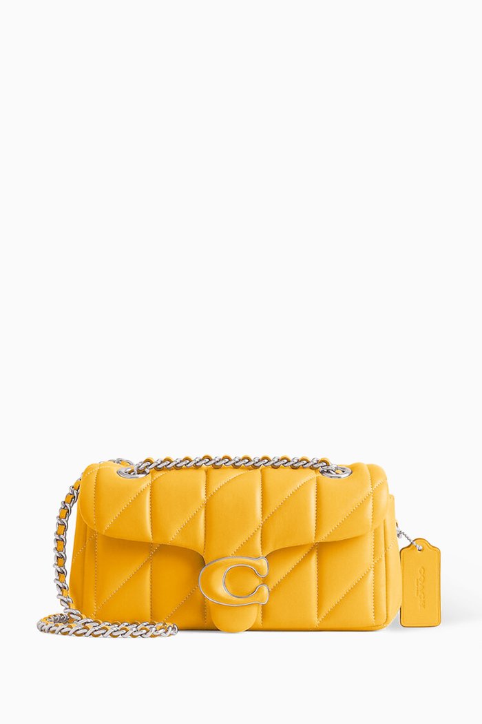 

Tabby 20 Quilted Shoulder Bag in Nappa, Yellow