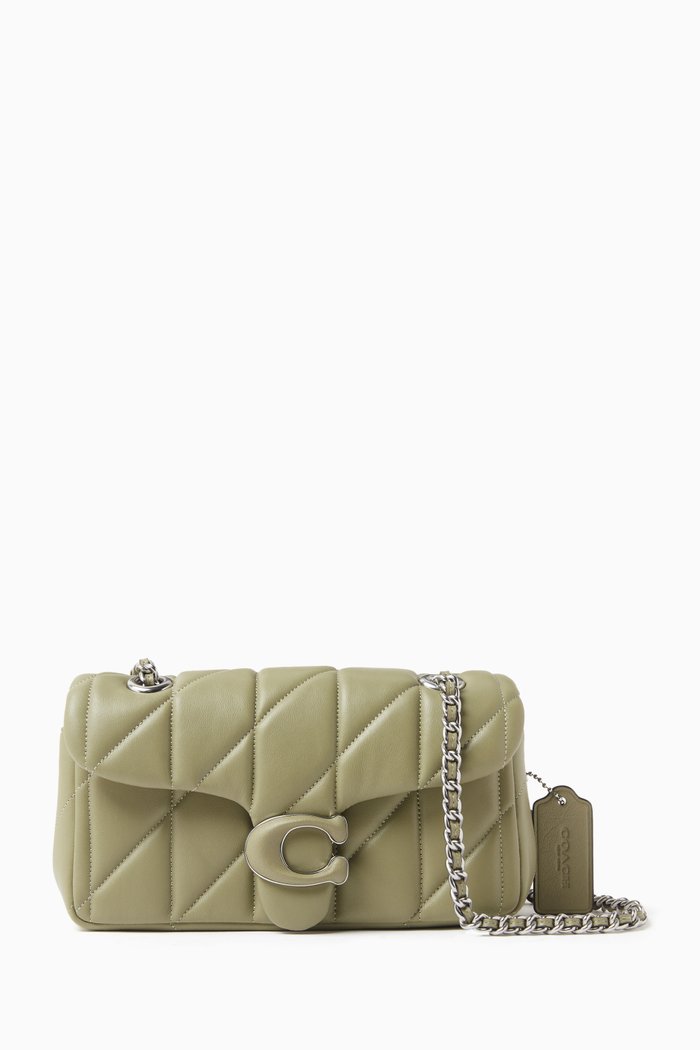 

Tabby 20 Quilted Shoulder Bag in Nappa, Green