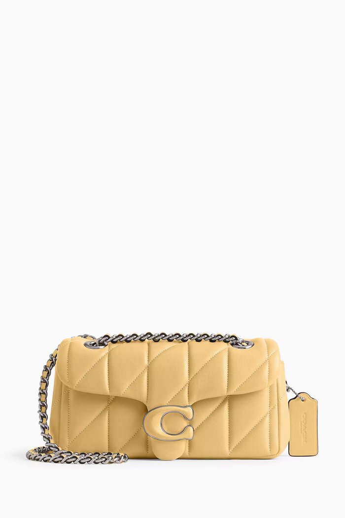 

Tabby 20 Quilted Shoulder Bag in Nappa, Yellow