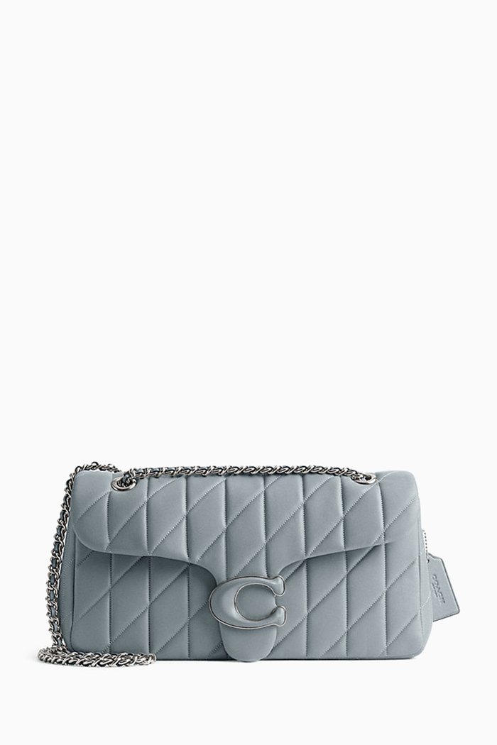 

Tabby 33 Quilted Shoulder Bag in Leather, Grey