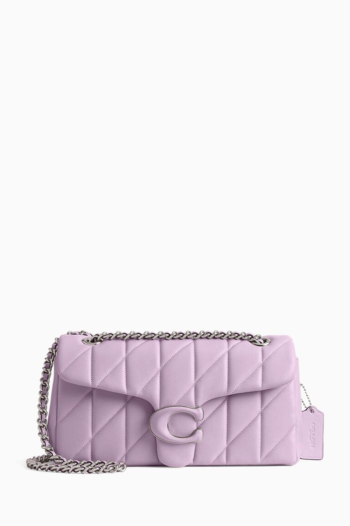 

Tabby 26 Quilted Shoulder Bag in Leather, Purple