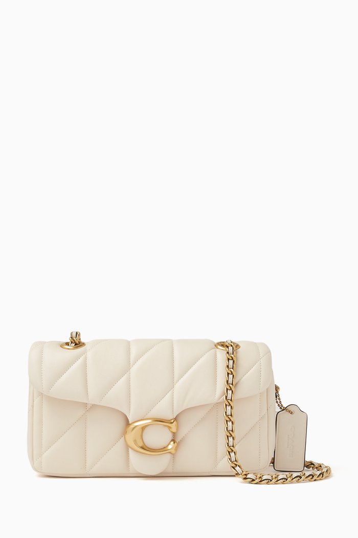 

Tabby 20 Quilted Shoulder Bag in Nappa, White