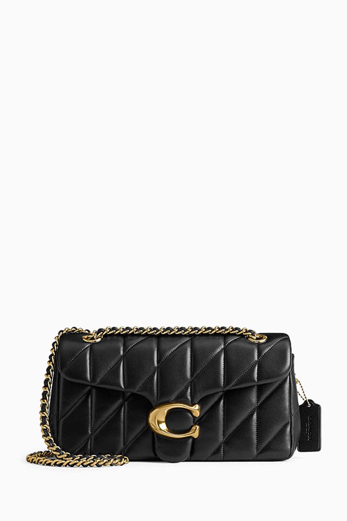 

Tabby 26 Quilted Shoulder Bag in Leather, Black