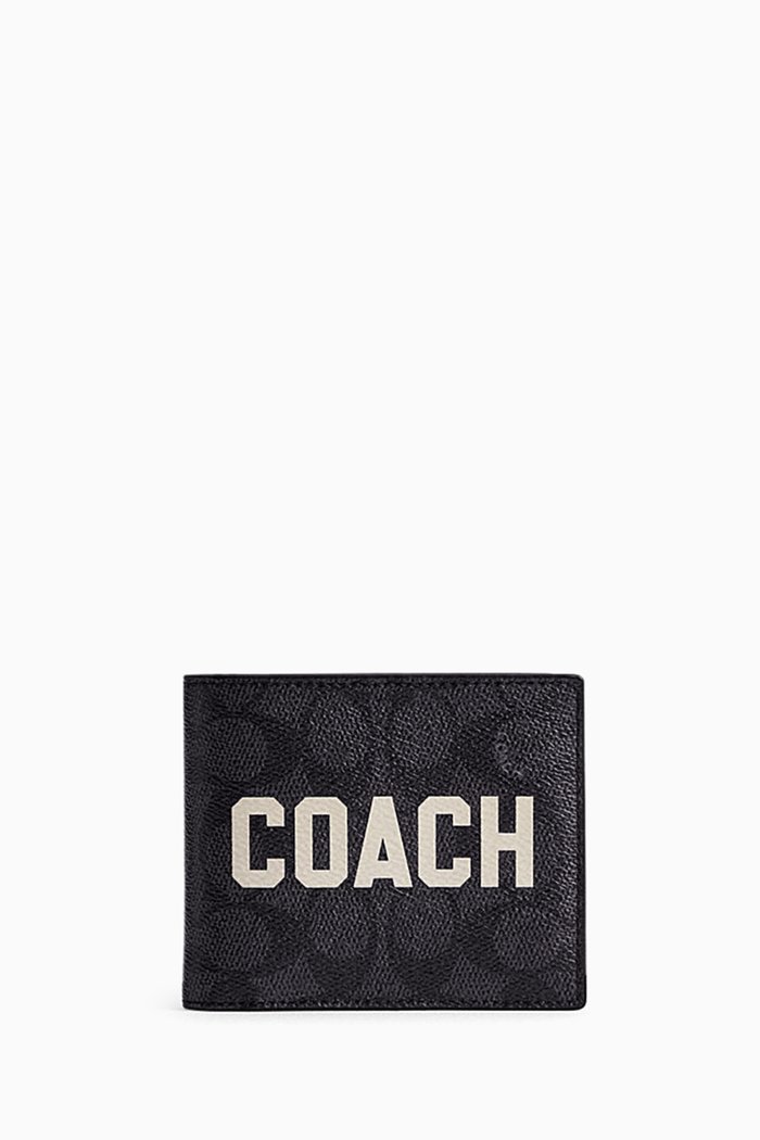 3-in-1 Wallet in Canvas & Leather, Grey