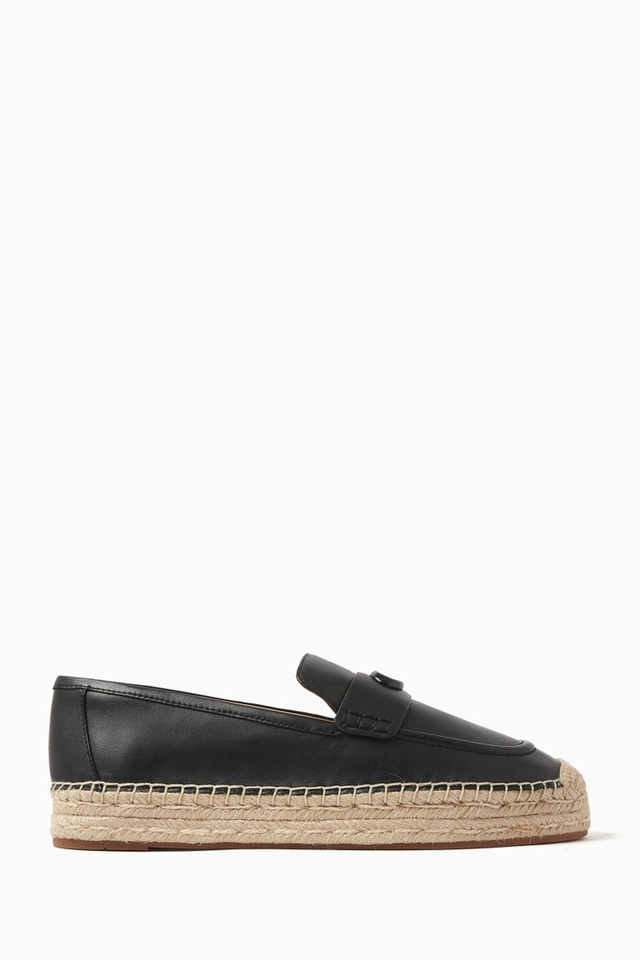 

Camilla Espadrilles in Leather, Black