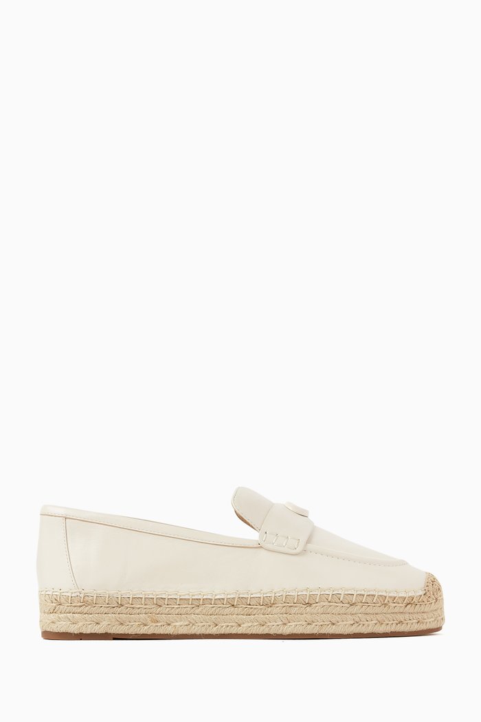 Camilla Espadrilles in Leather, White