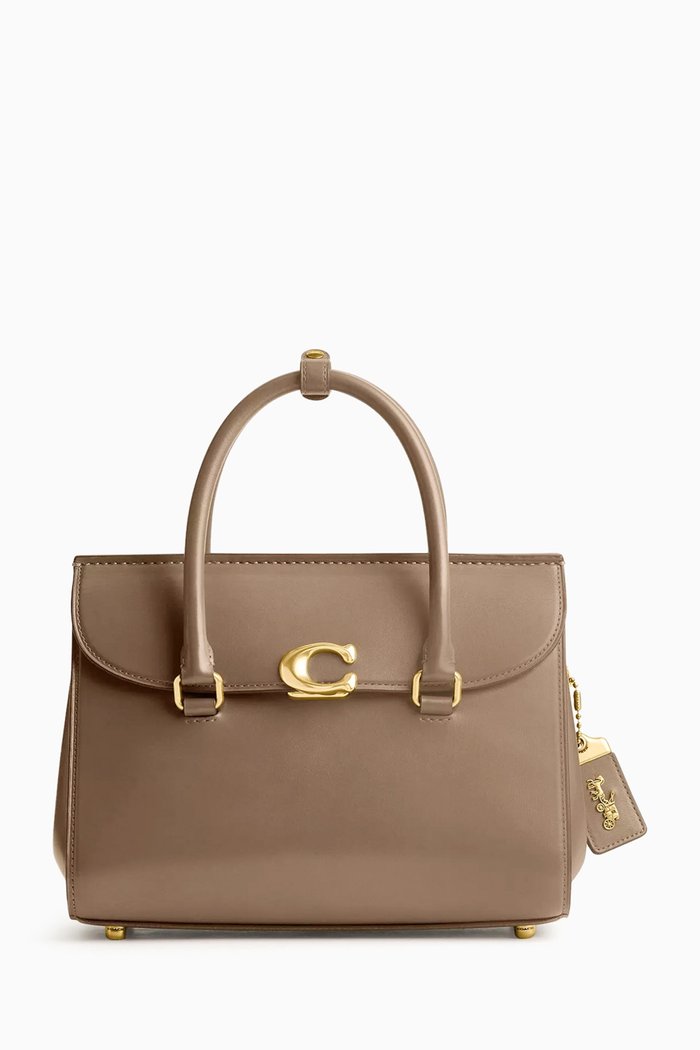 

Broome Carryall Bag in Calf Leather, Brown