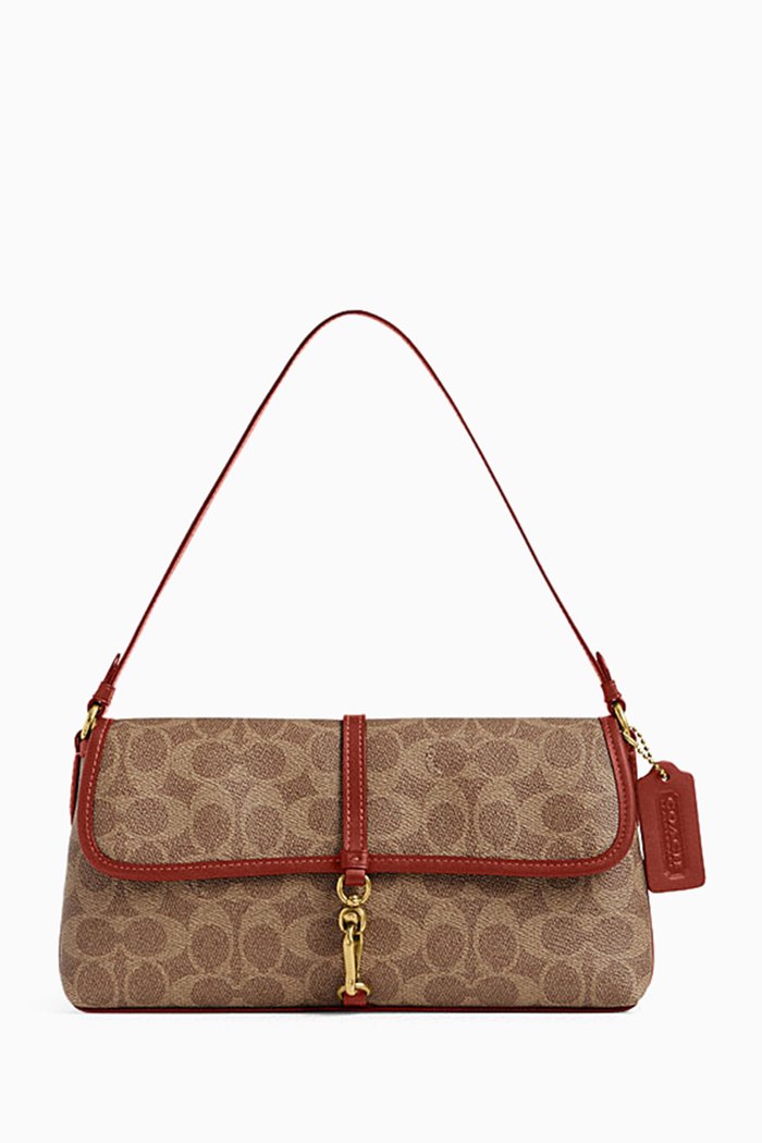 

Hamptons Shoulder Bag in Signature Canvas, Brown