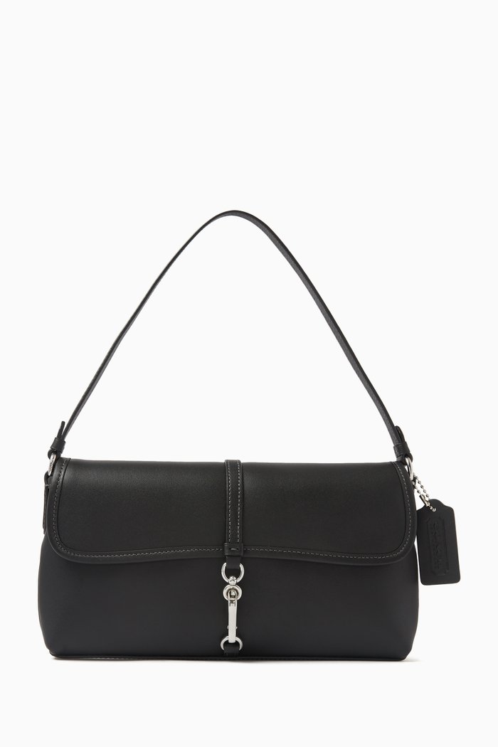 

Hamptons Shoulder Bag in Leather, Black